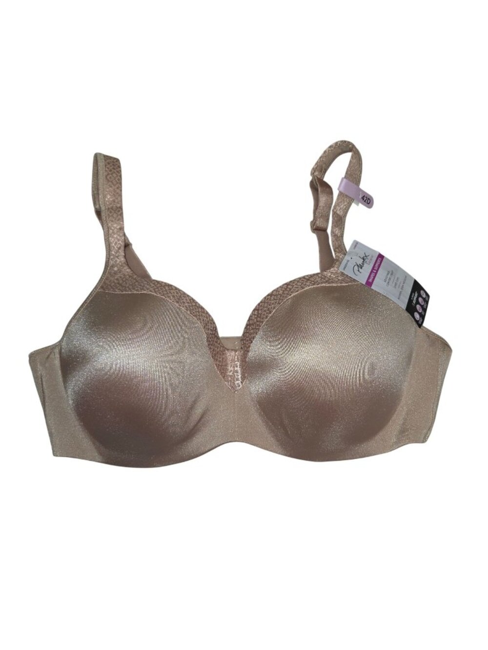Playtex Womens Secrets 4-Way Support Underwire Bra 42D Adjustable Straps Beige 4
